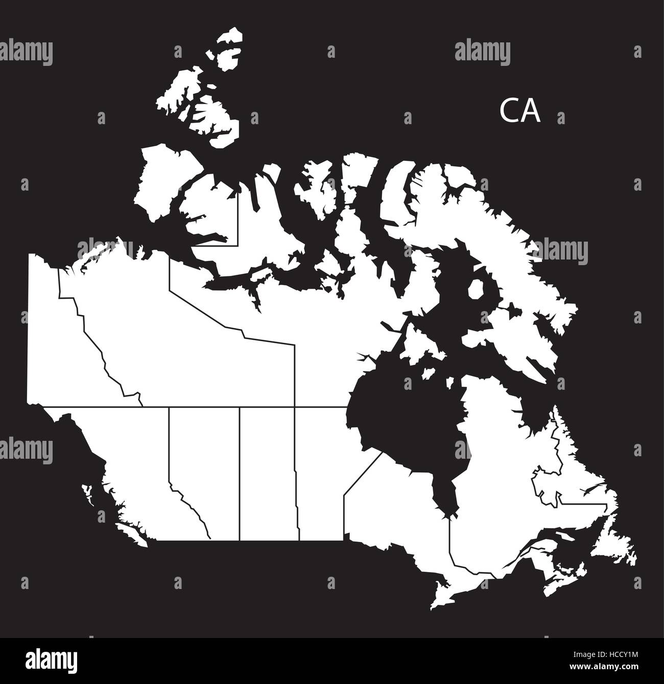 Canada Map black country illustration Stock Vector Image & Art - Alamy