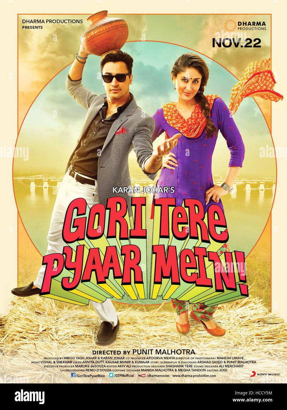 Gori Tere Pyaar Mein International Poster Art From Left Imran Khan Kareena Kapoor 2013 