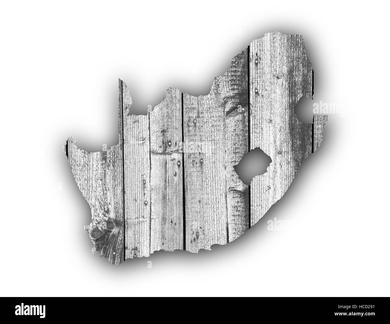 Map of South Africa on weathered wood Stock Photo - Alamy