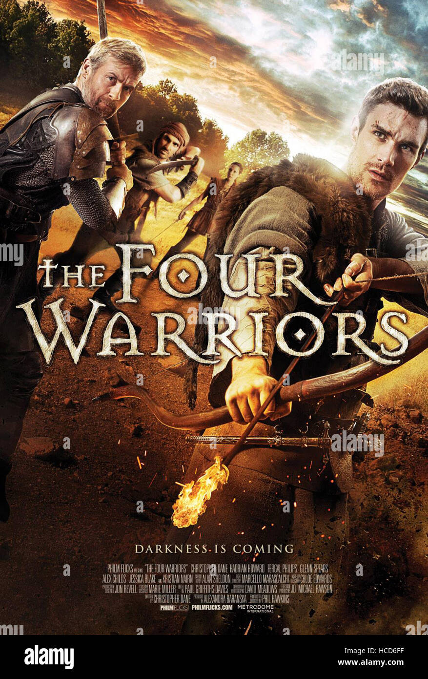 FOUR WARRIORS, (aka THE FOUR WARRIORS), poster, from left Christopher