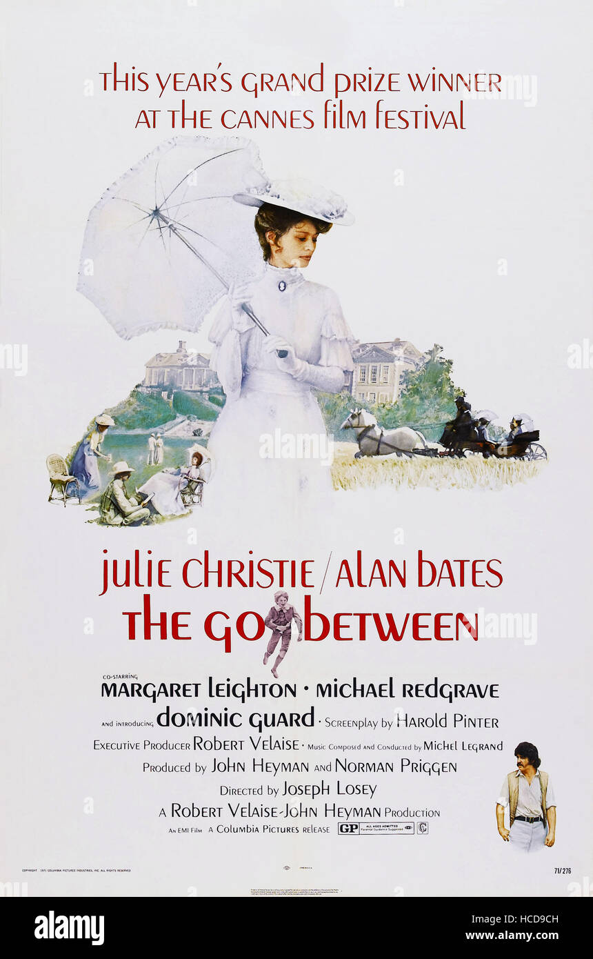 THE GO-BETWEEN, US poster art, Julie Christie, (center), Alan Bates ...