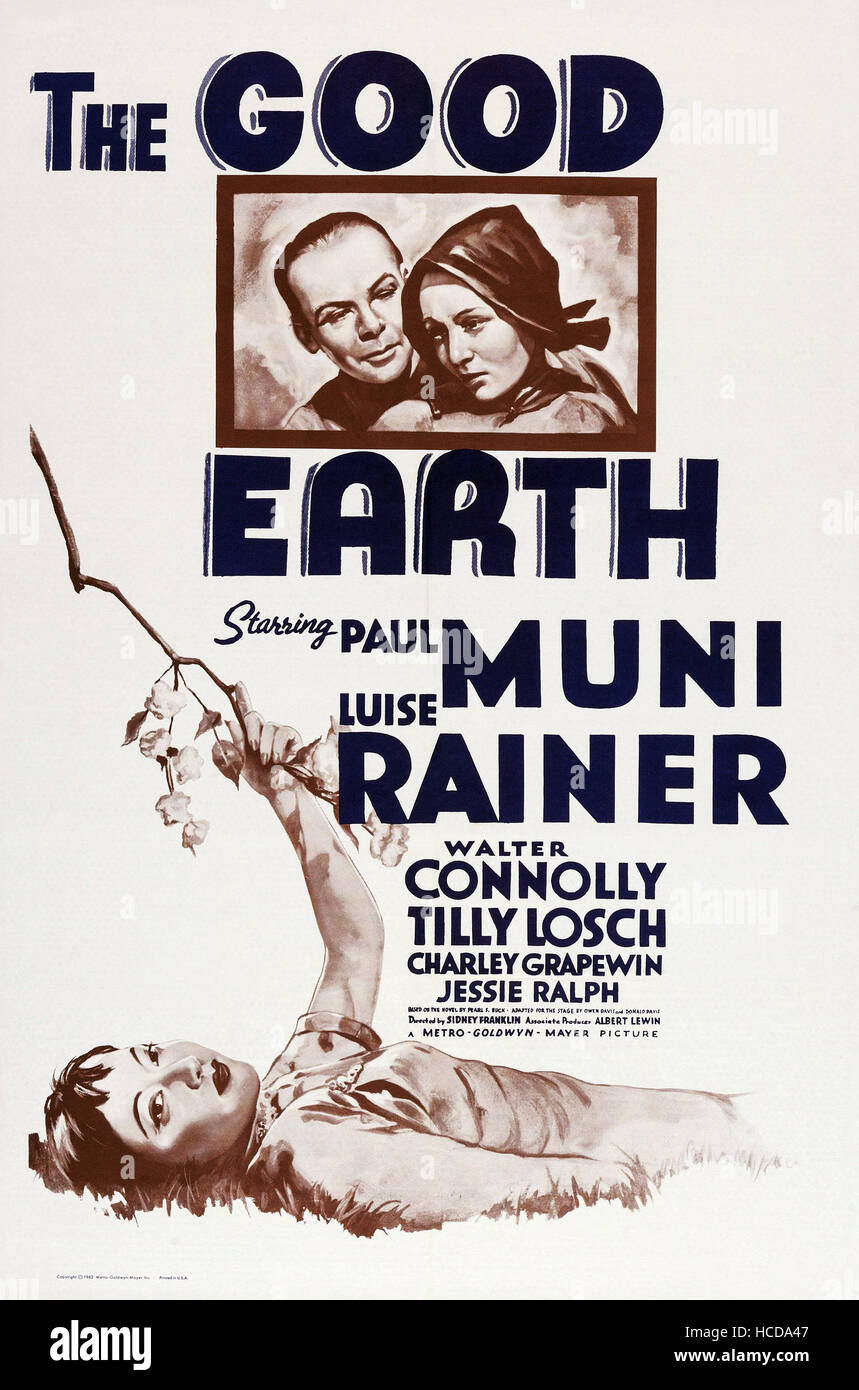 THE GOOD EARTH, US poster, top from left: Paul Muni, Luise Rainer (and ...