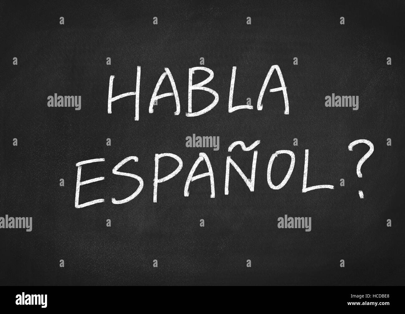 Habla Espanol? do you speak Spanish Stock Photo Alamy