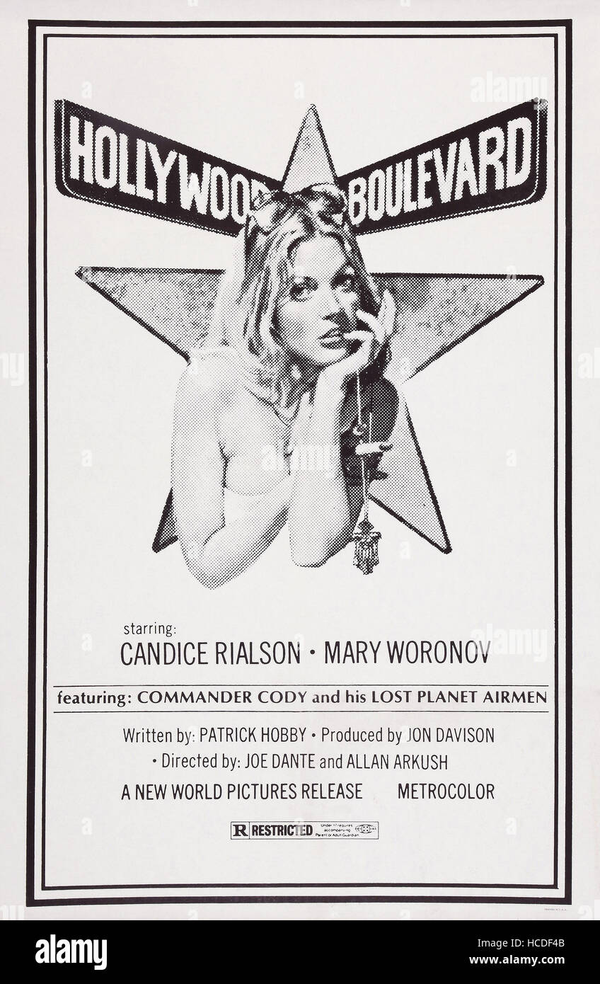 HOLLYWOOD BOULEVARD, US poster art, Candice Rialson, 1976 Stock Photo ...