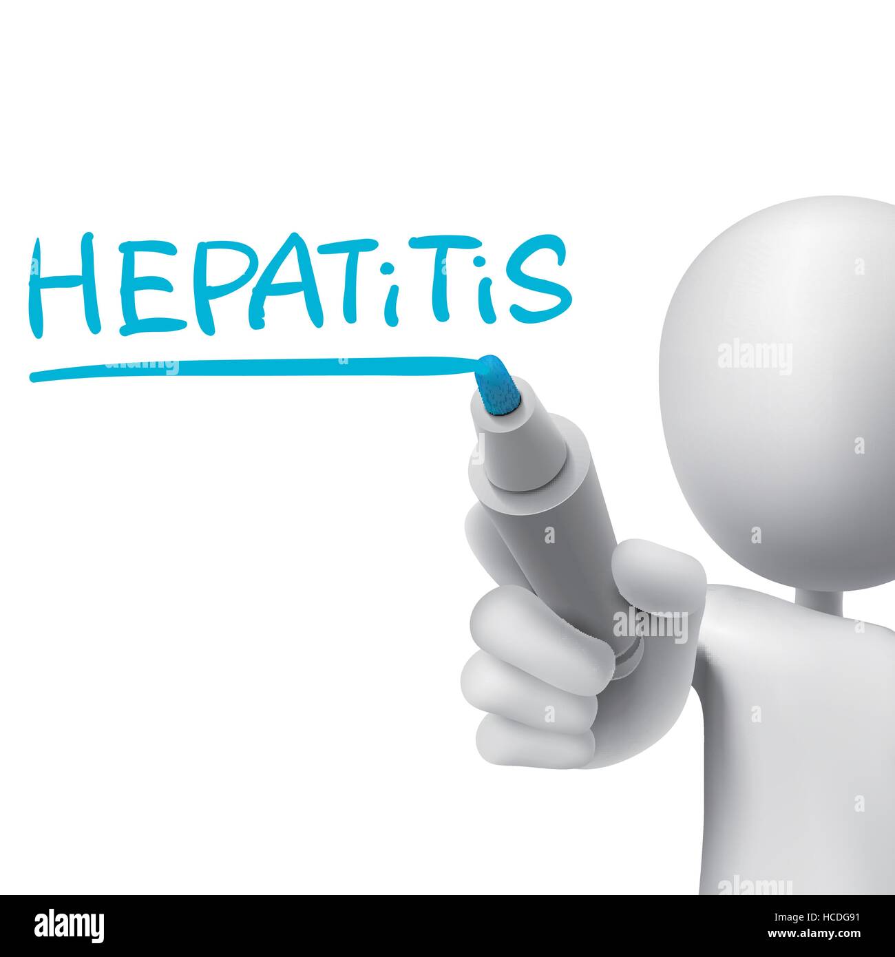 hepatitis word written by 3d man over white Stock Vector Image & Art ...