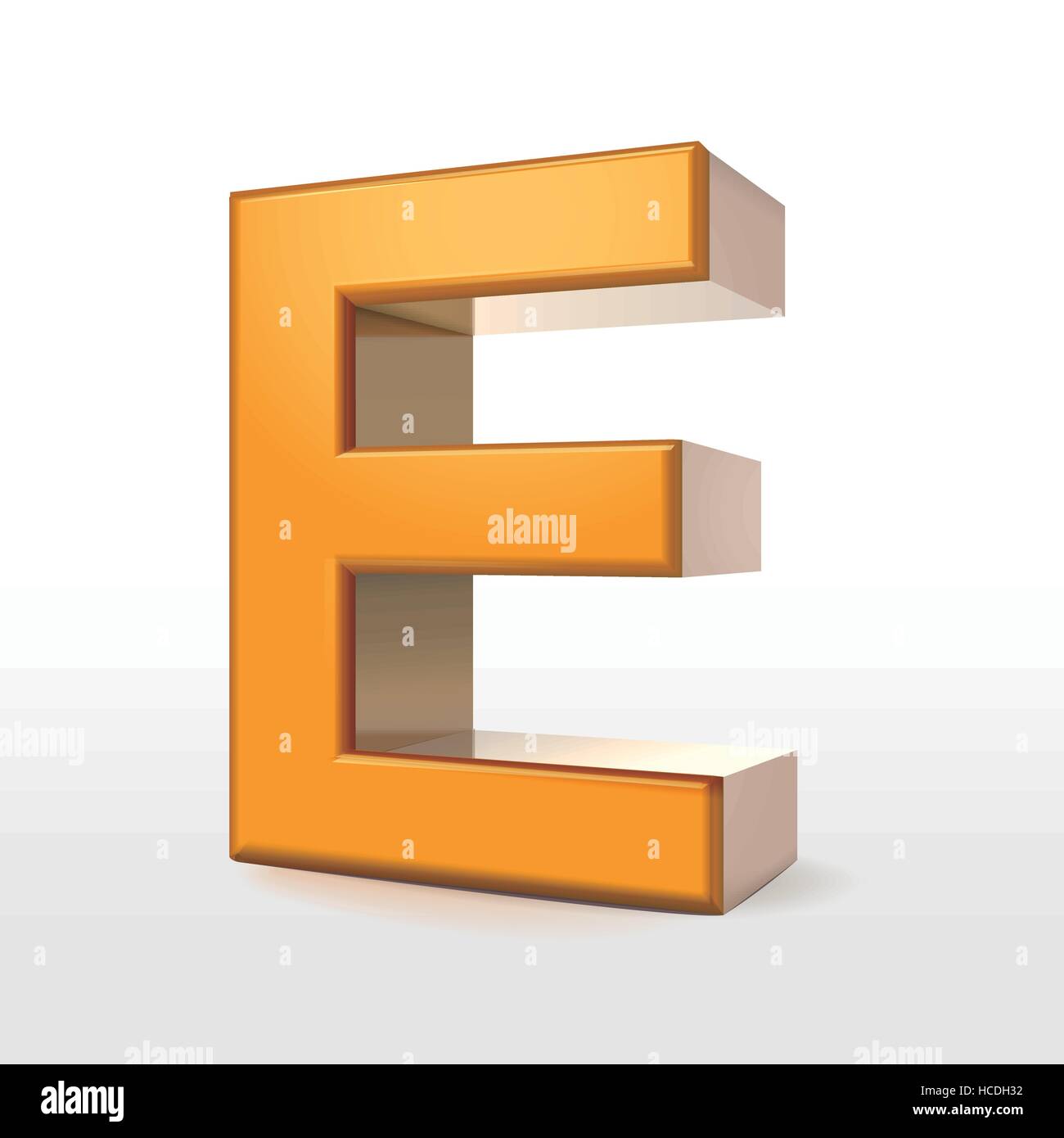golden 3d alphabet E isolated on white Stock Vector Image & Art - Alamy