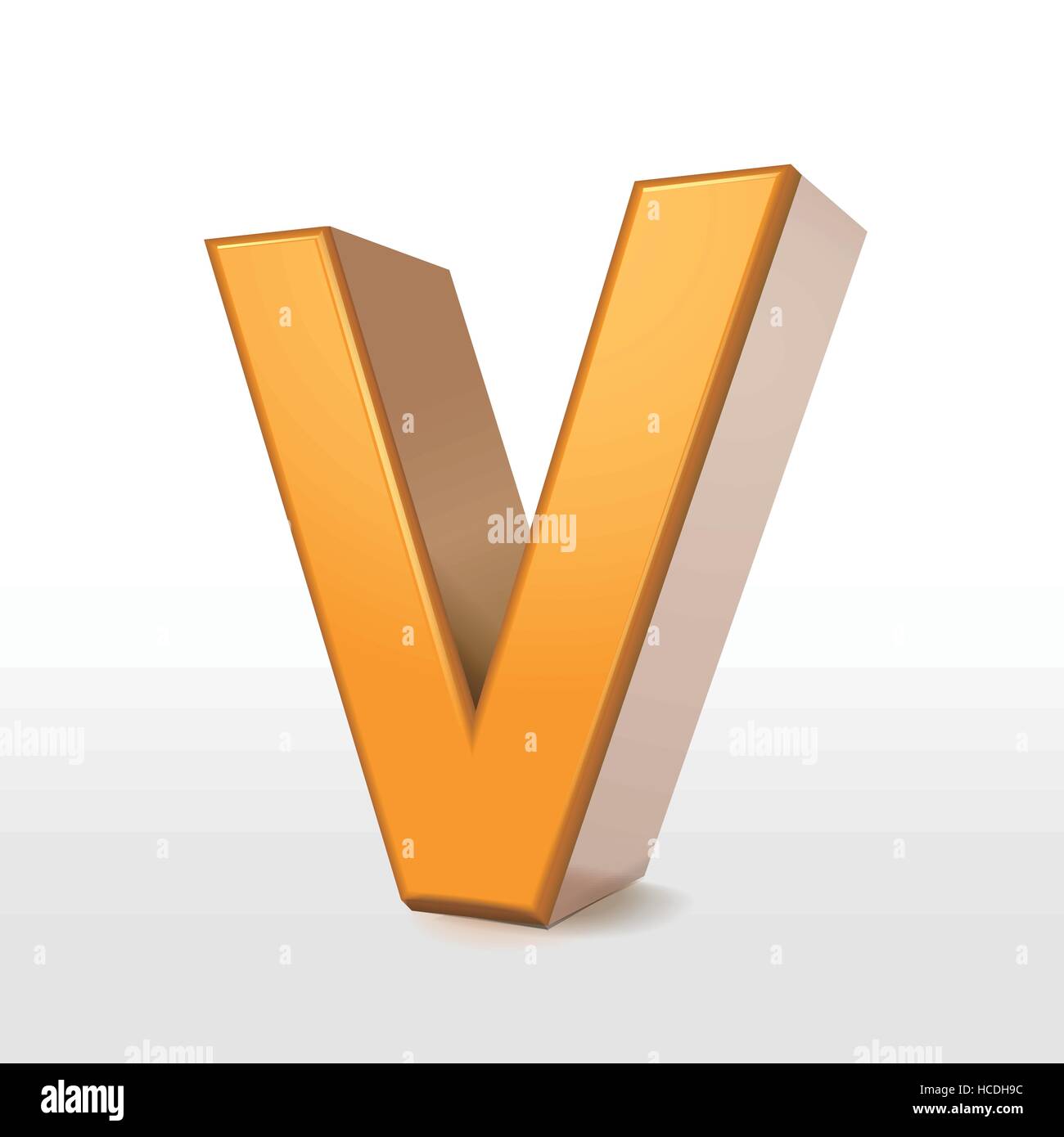 golden 3d alphabet V isolated on white Stock Vector Image & Art Alamy