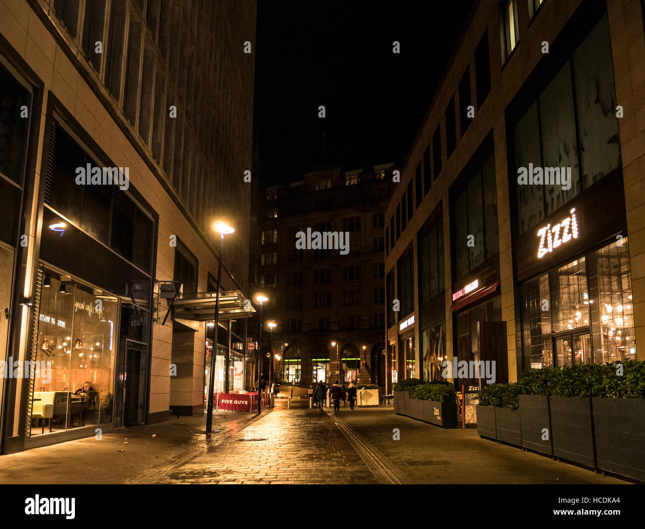 Five Guys and Zizzi restaurants outside The Broadway shopping centre