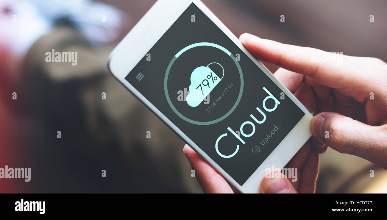 Cloud Computing Storage Data Share Concept Stock Photo - Alamy