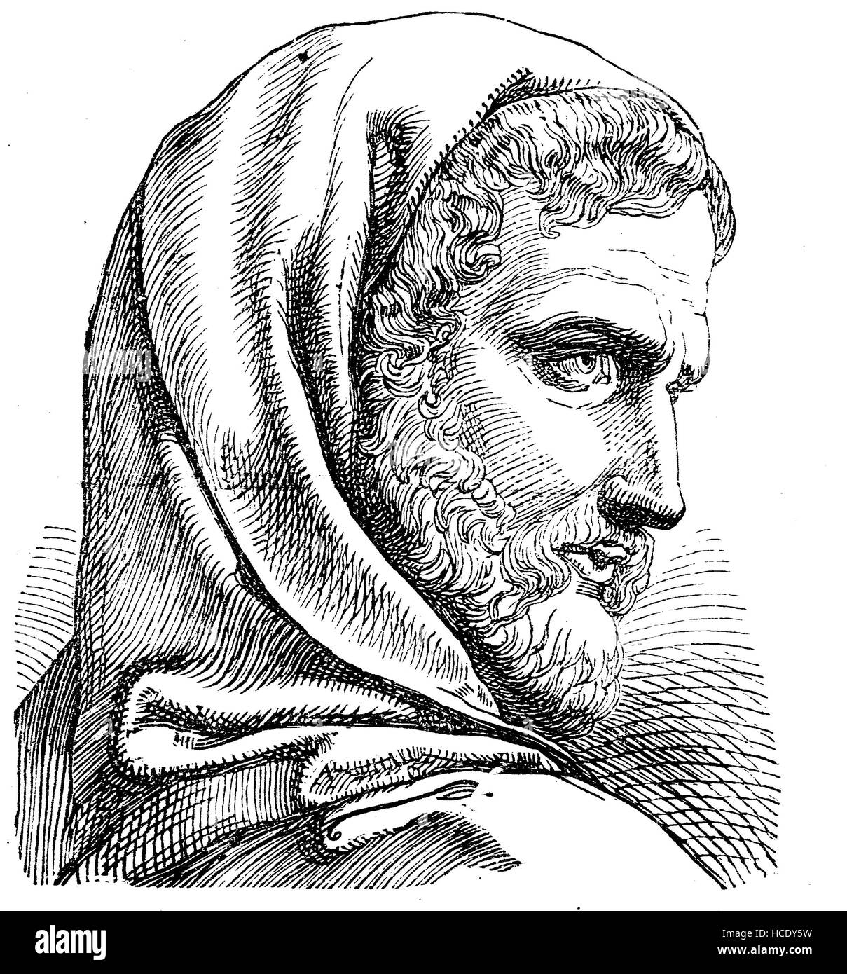 Gaius Plinius Secundus, AD 23 - AD 79, Pliny the Elder, Roman author, naturalist, and natural philosopher, the story of the ancient Rome, roman Empire, Italy Stock Photo