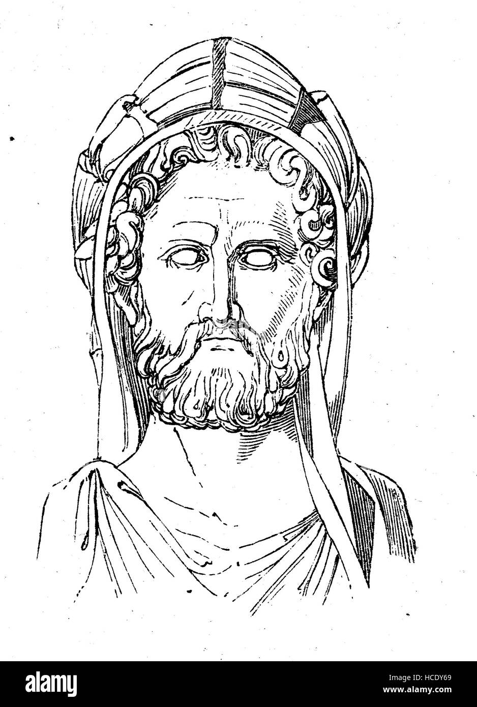 Antoninus Pius, Titus Fulvus Aelius Hadrianus Antoninus Augustus Pius, 86 AD - 161 AD, Antoninus, was Roman Emperor, the story of the ancient Rome, roman Empire, Italy Stock Photo