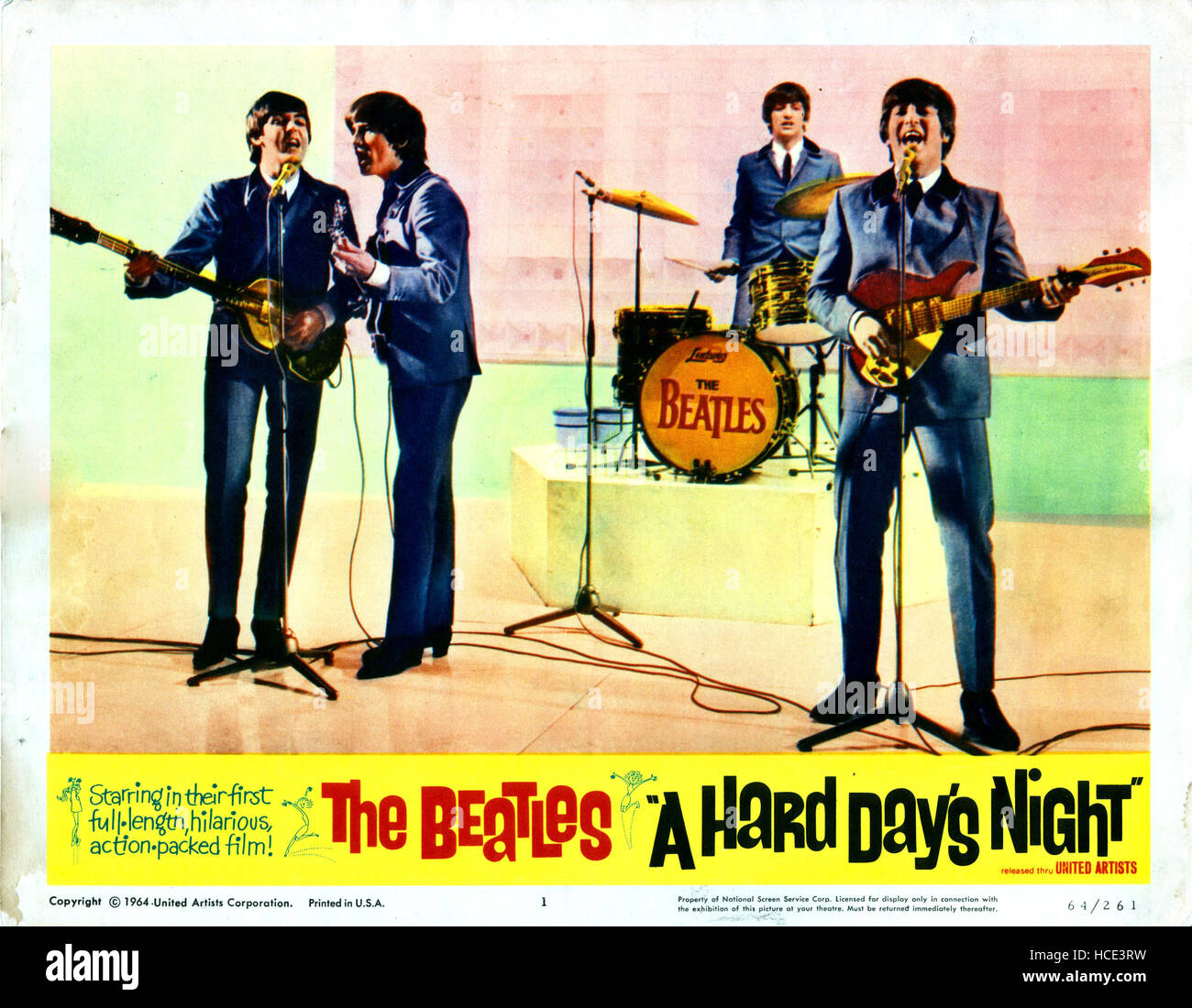 A HARD DAYS NIGHT, Paul McCartney, George Harrison, Ringo Starr, John ...