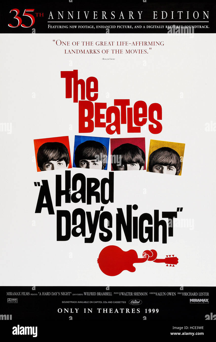 A HARD DAY'S NIGHT, US poster, from left: Paul McCartney, John Lennon ...