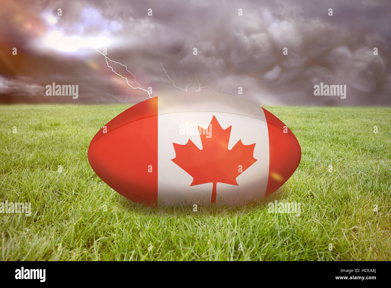 Composite image of canada rugby ball Stock Photo