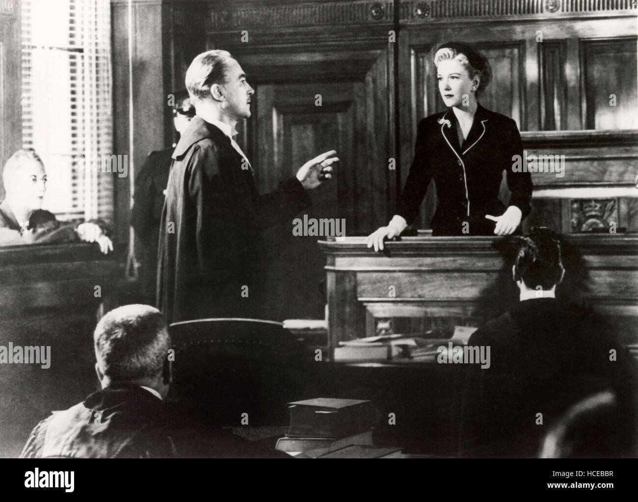 I CONFESS, standing, center, from left: Brian Aherne, Anne Baxter, 1953 ...