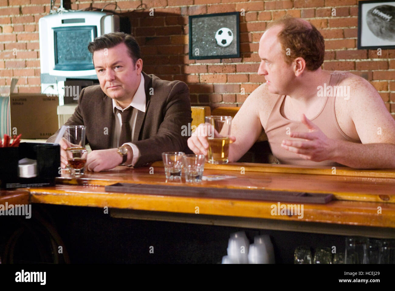 THE INVENTION OF LYING, from left: Ricky Gervais, Louis C.K., 2009. Ph