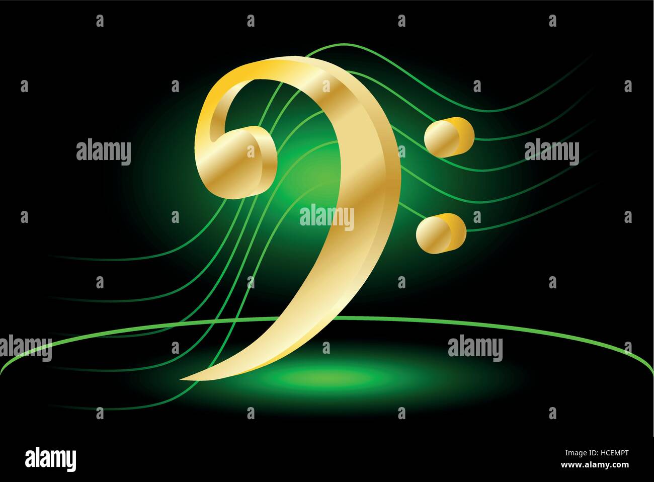 bass clef, Music note stave and bass clef Stock Vector Image & Art Alamy