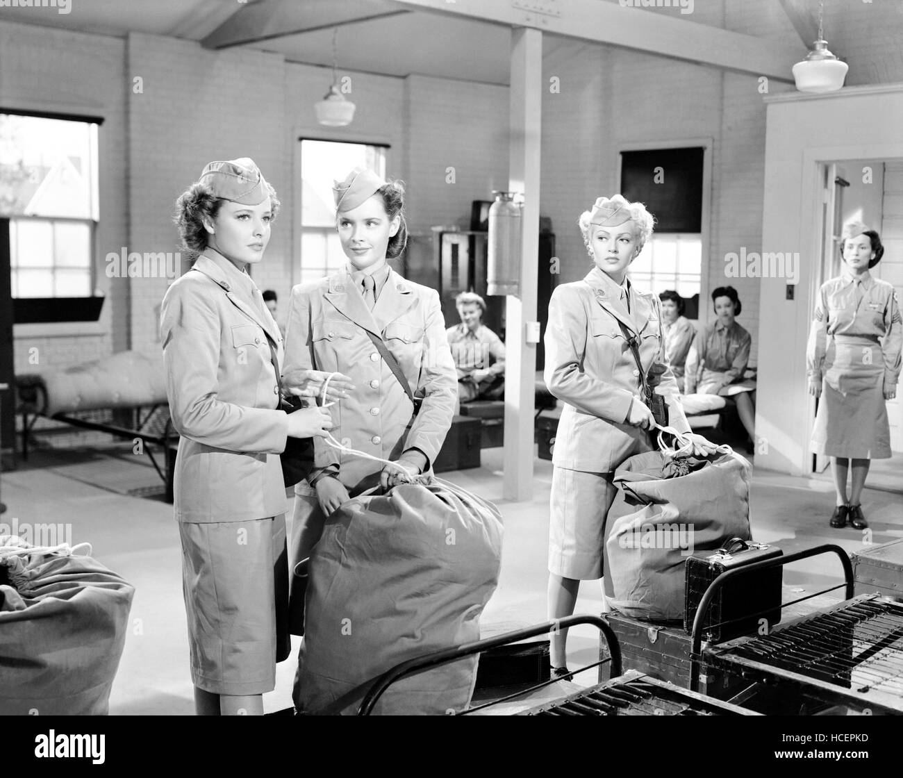 KEEP YOUR POWDER DRY, front from left Laraine Day, Susan Peters, Lana