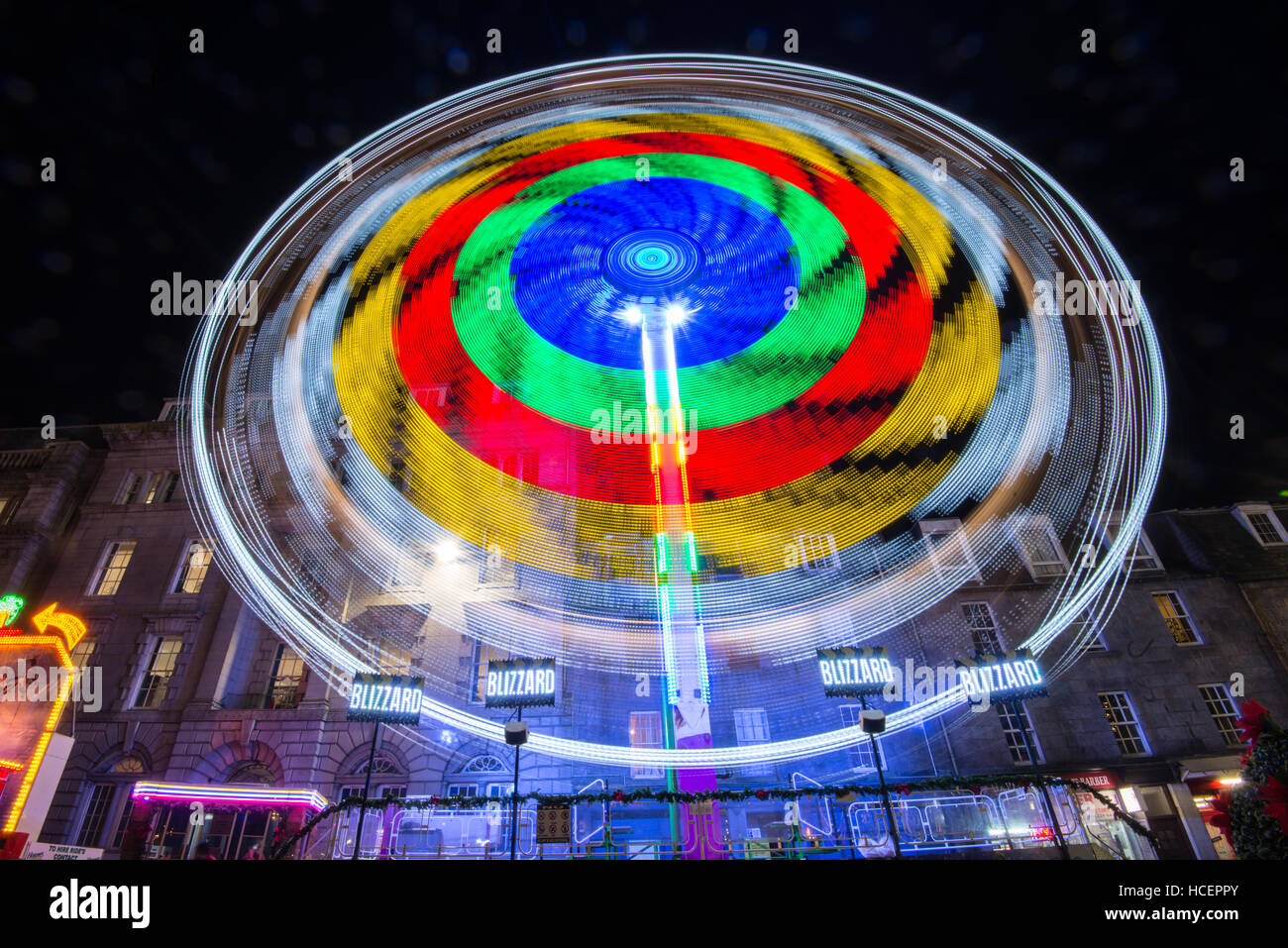 The Blizzard, Aberdeen Christmas Village Stock Photo Alamy