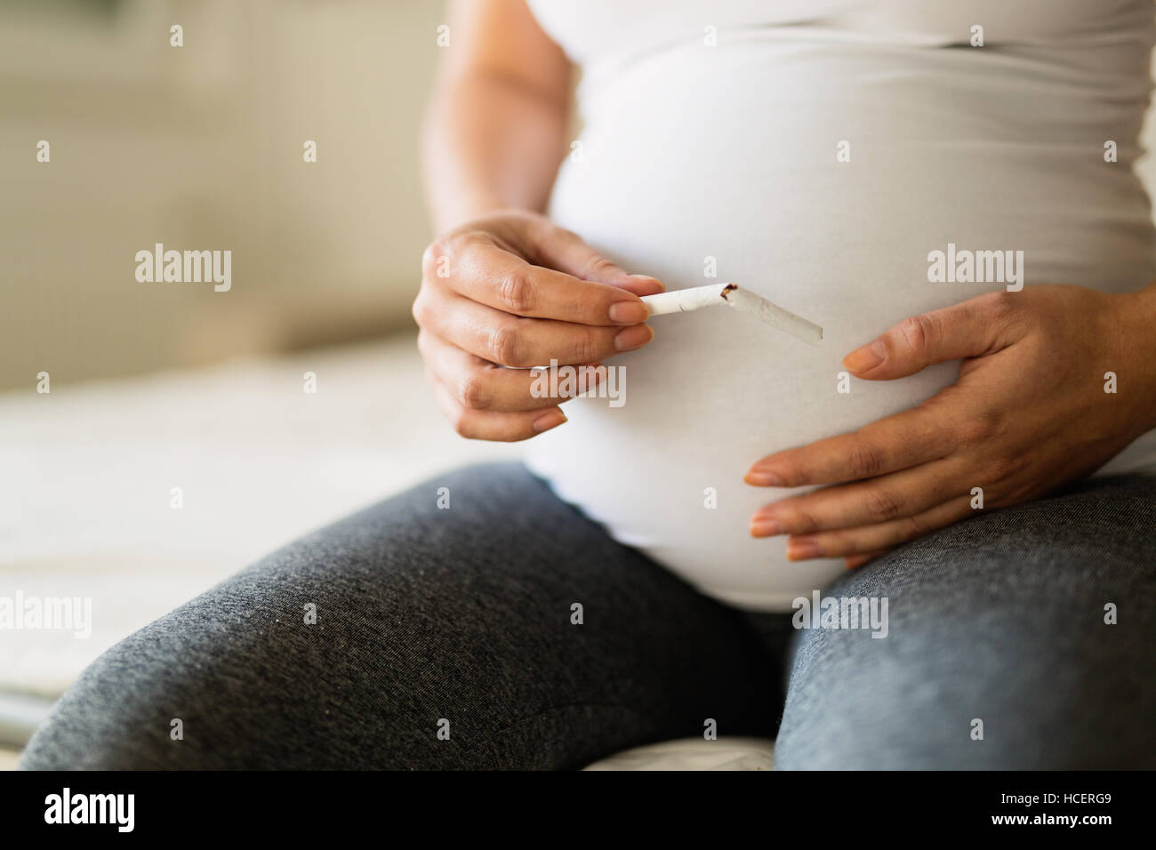 Smoking is a bad habit prohibited during pregnancy Stock Photo Alamy
