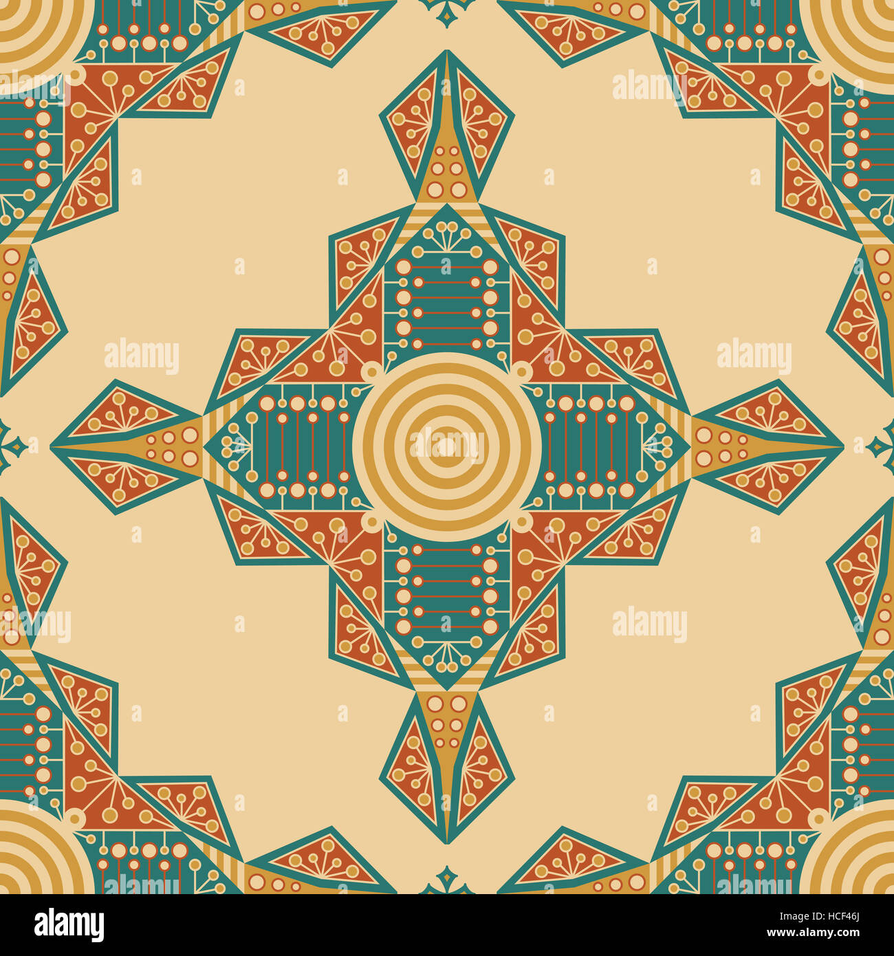 Colorful ethnic patterned background. Arabesque vector ornament Stock ...