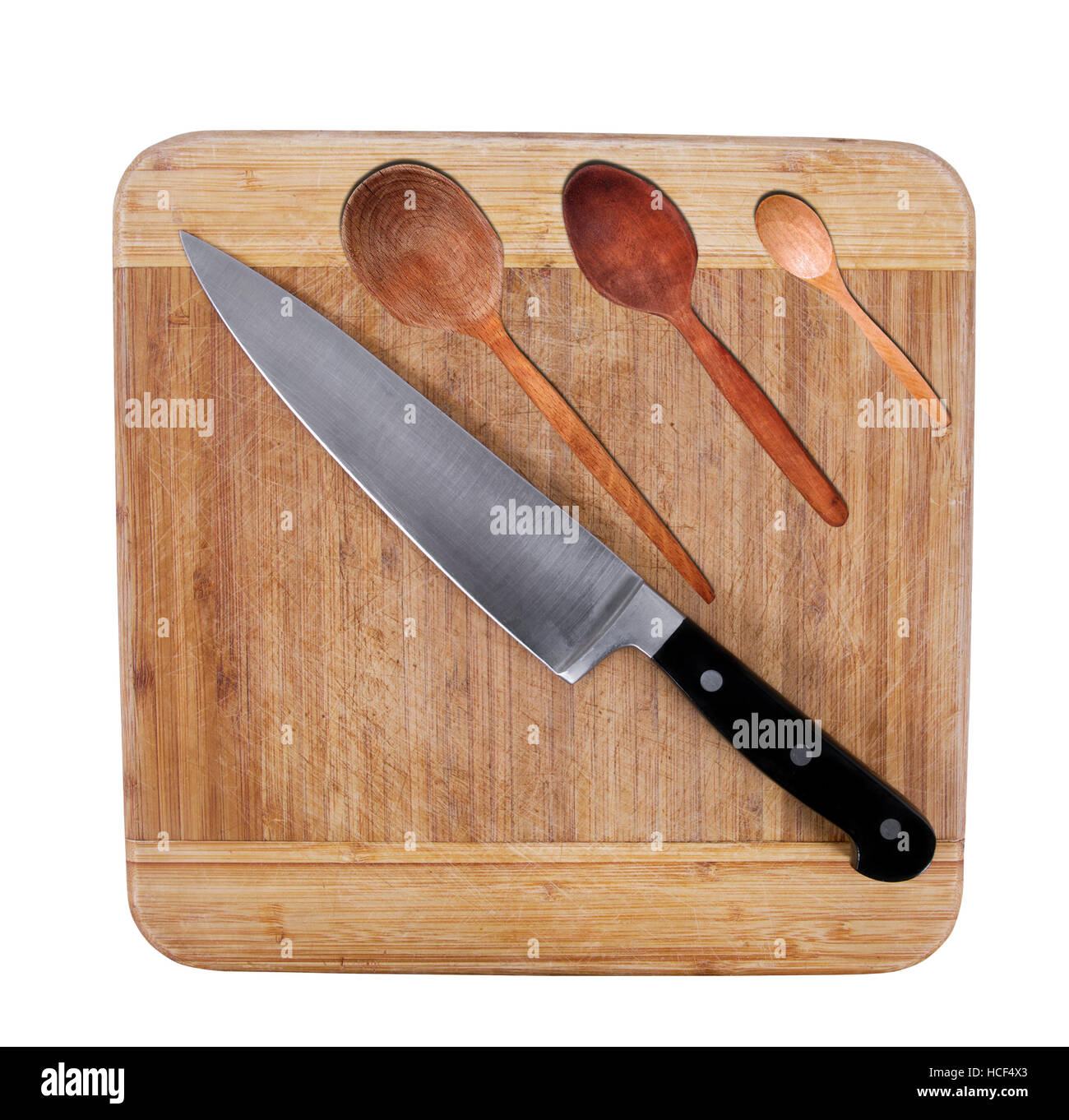 kitchen knife and spoons Stock Photo Alamy