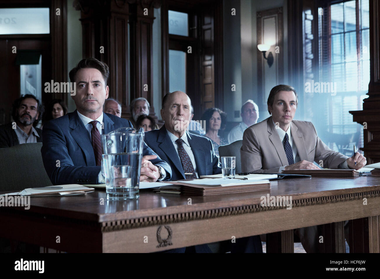 THE JUDGE, lr Robert Downey Jr., Robert Duvall, Dax Shepherd, 2014