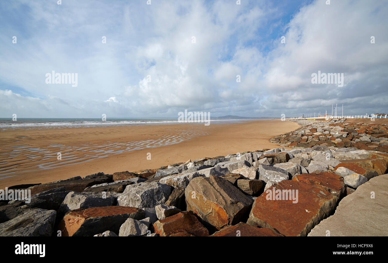 Aberavon Beach and Swansea Bay, Wales, UK Stock Photo