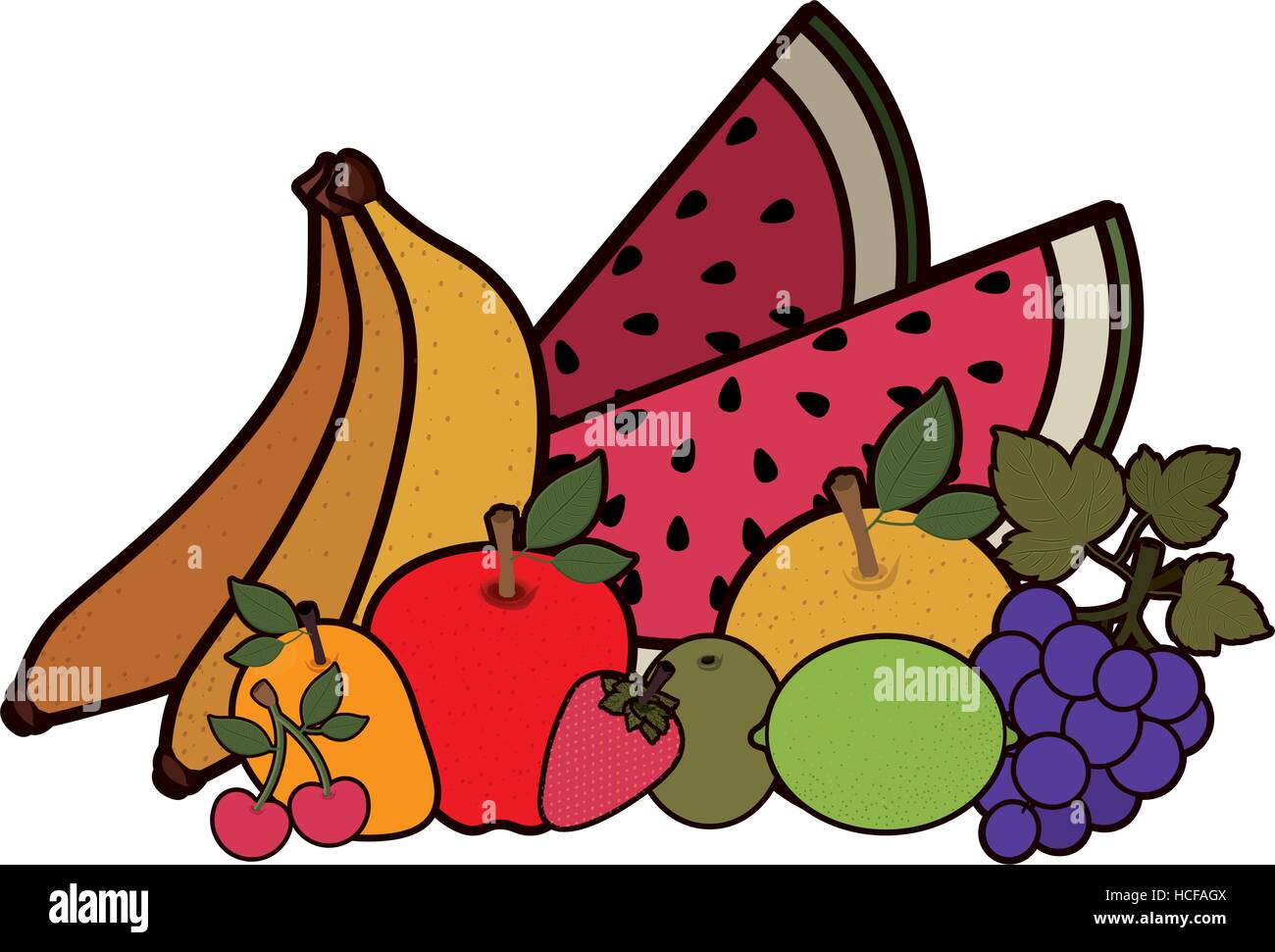 Isolated fruits set design Stock Vector Image & Art - Alamy