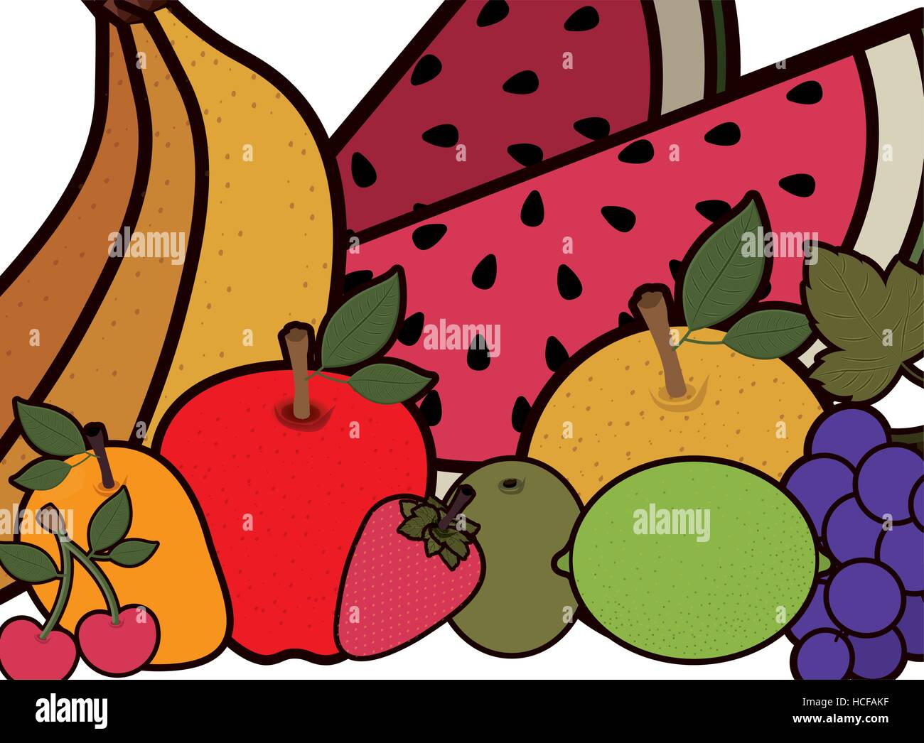 Isolated fruits set design Stock Vector Image & Art - Alamy