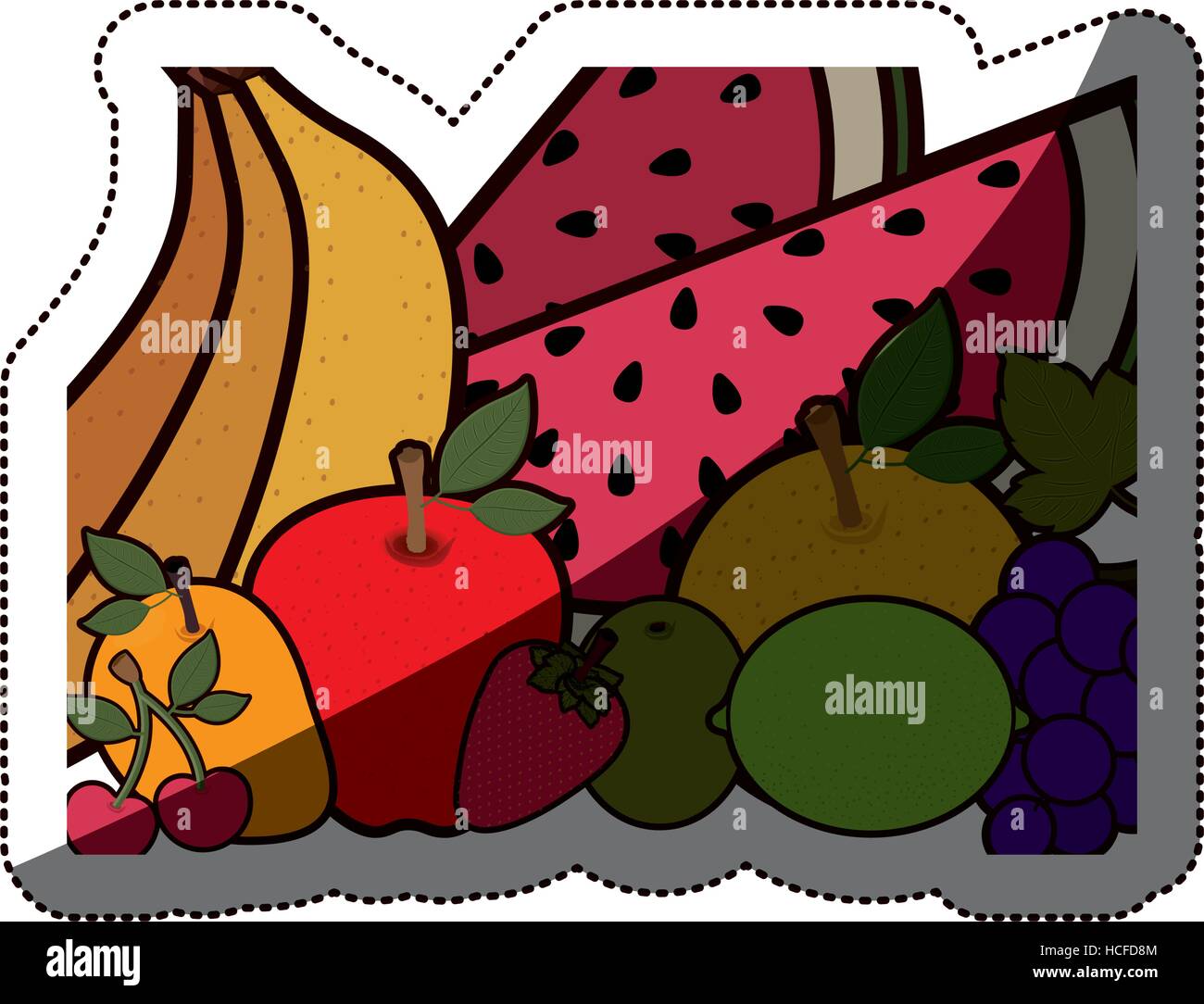 Isolated fruits set design Stock Vector Image & Art - Alamy