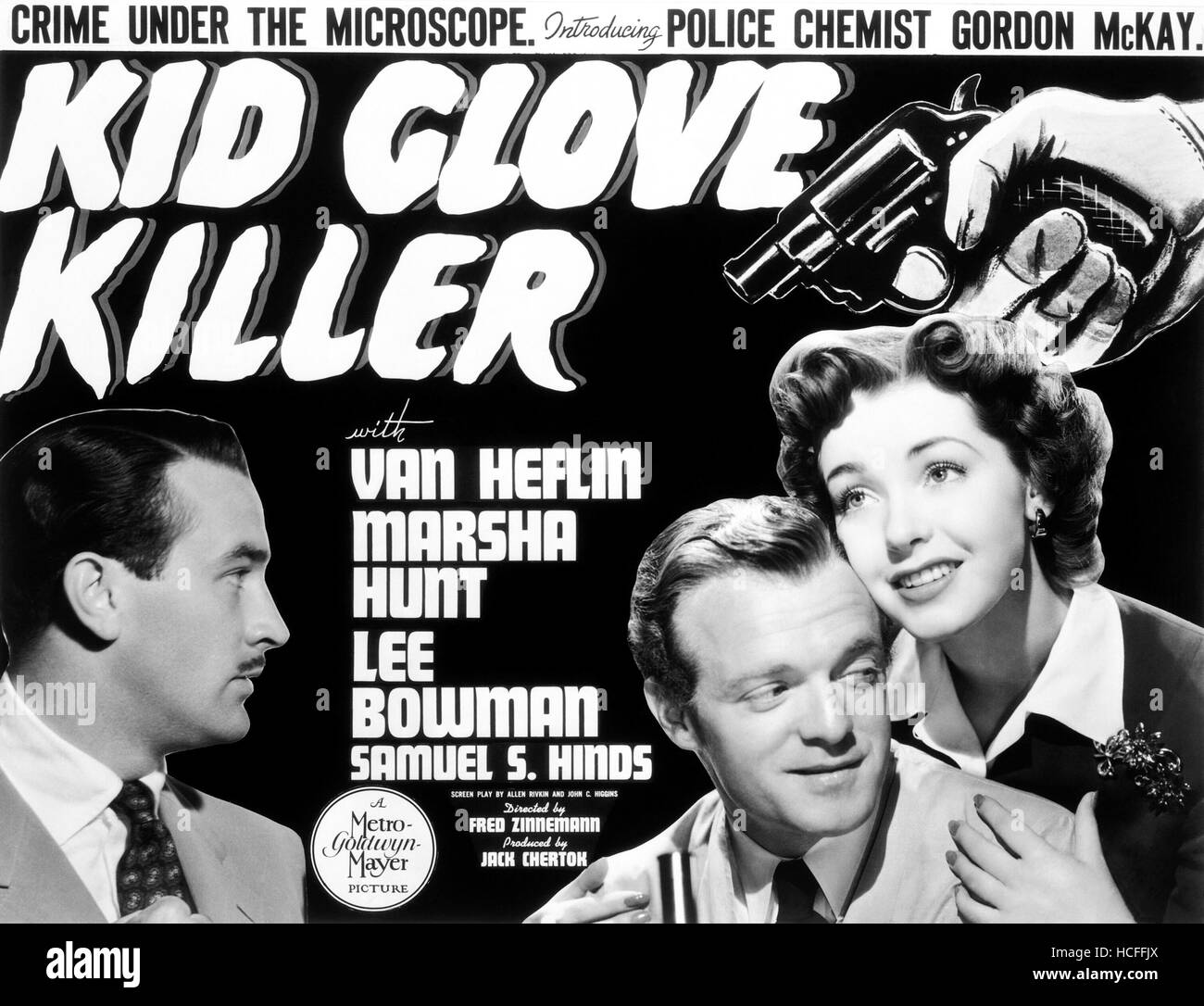 KID GLOVE KILLER, from left Lee Bowman, Van Heflin, Marsha Hunt, 1942