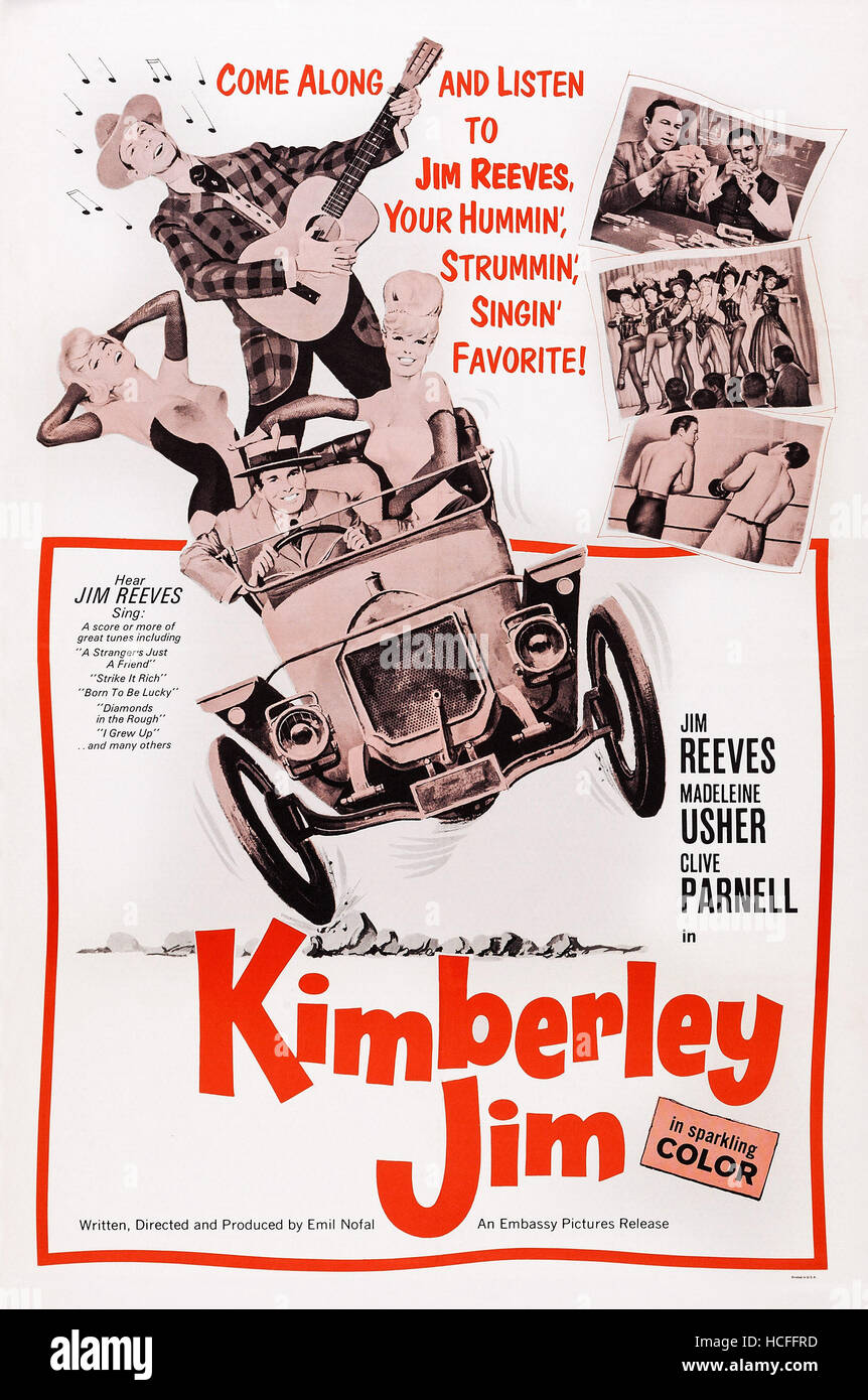 KIMBERLEY JIM, top left center: Jim Reeves on poster art, 1963 Stock ...