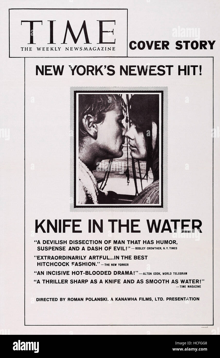 KNIFE IN THE WATER, US poster art, from left Zygmunt Malanowicz