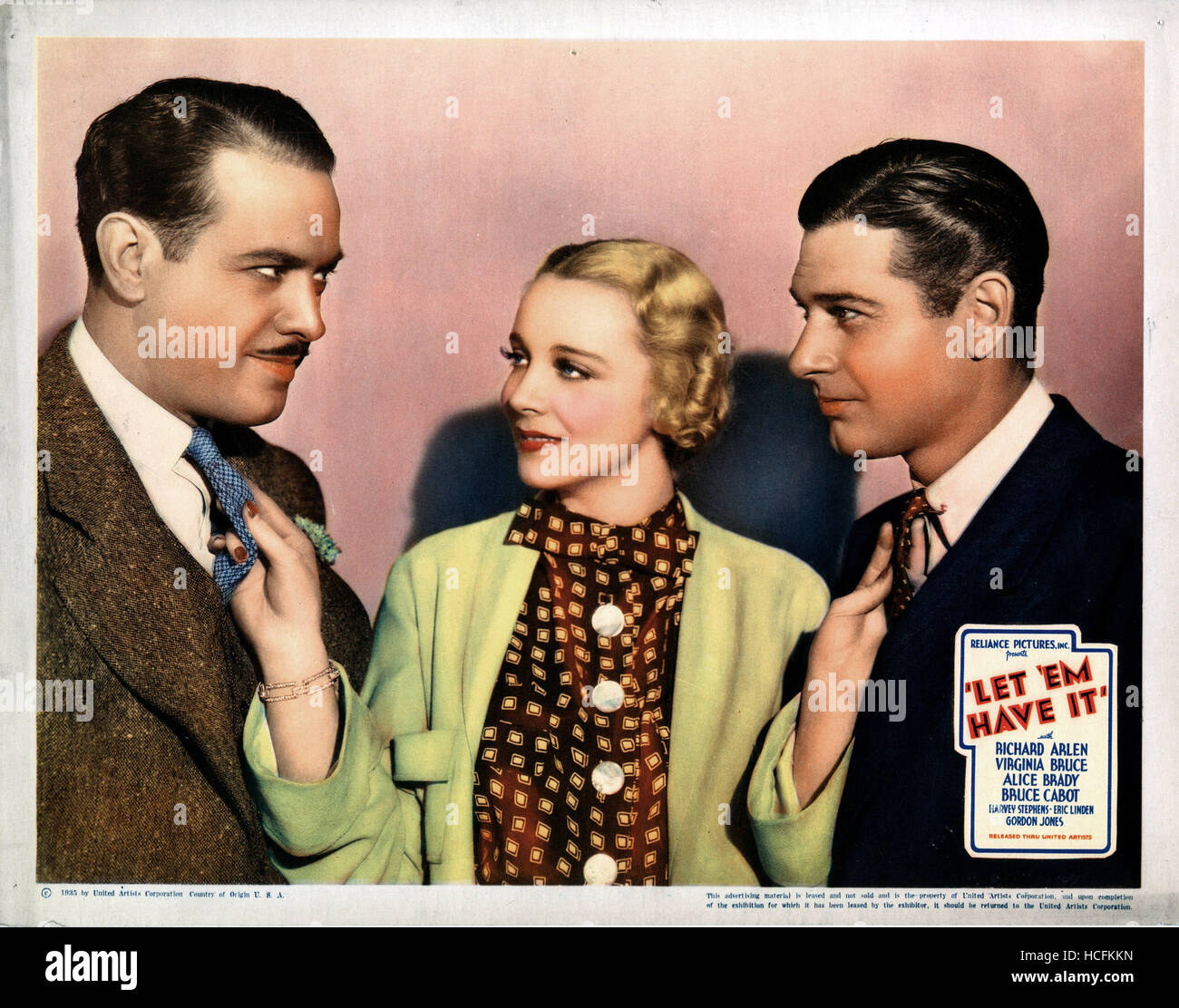 LET 'EM HAVE IT, from right, Richard Arlen, Virginia Bruce, Harvey ...