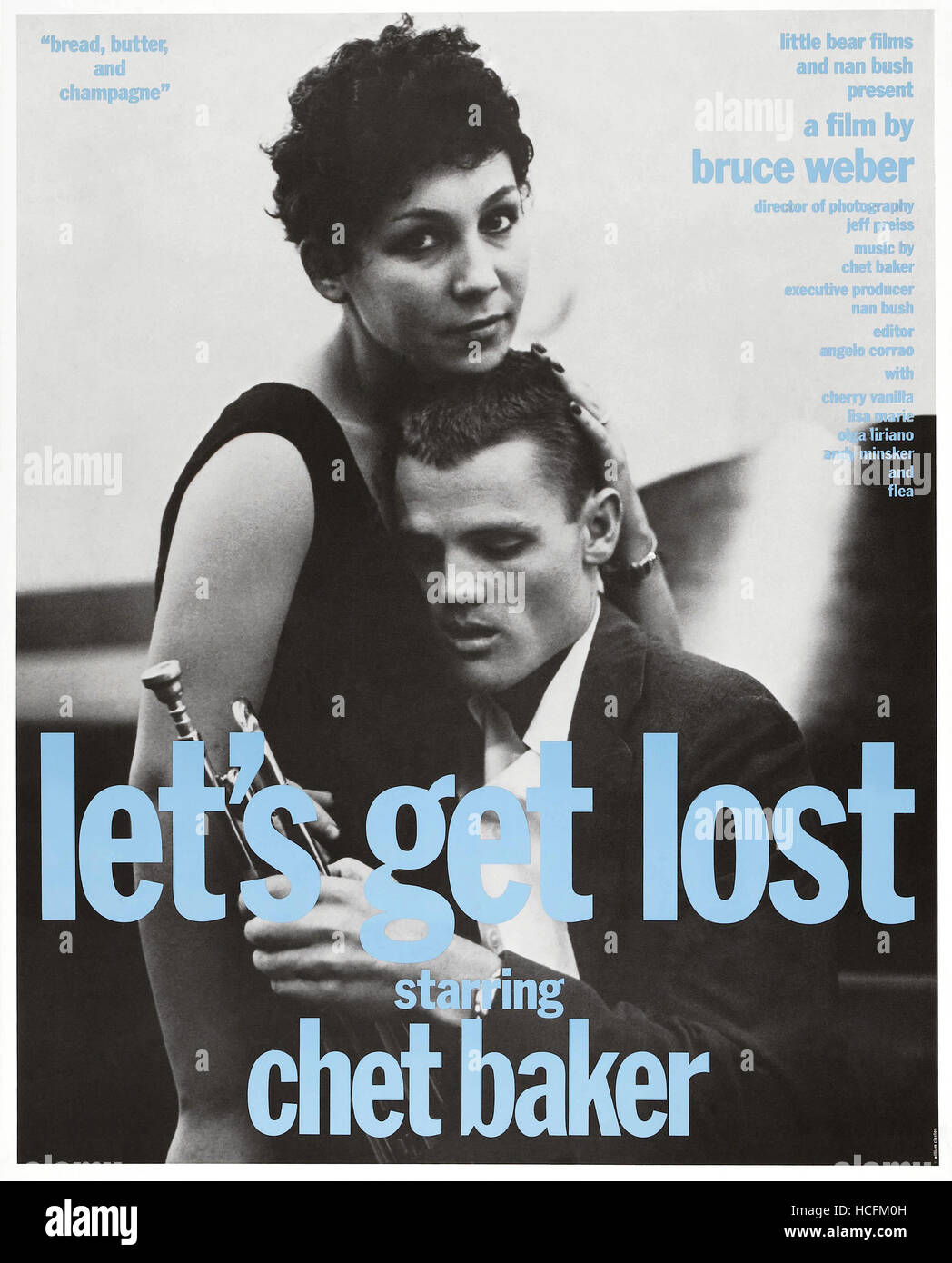 LET'S GET LOST, US poster, from top: Carol Baker, Chet Baker