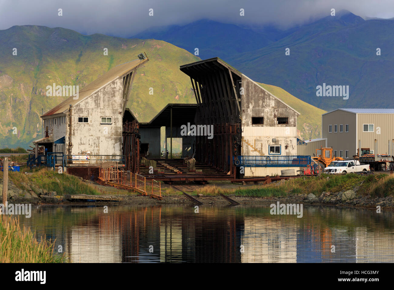 Drydock, Dutch Harbor, Amaknak Island, Aleutian Islands, Alaska, USA 