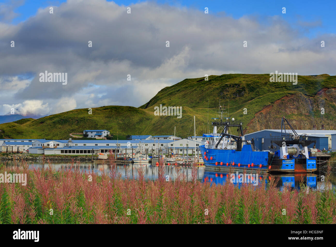Fishing boat, Dutch Harbor, amaknak Island, Aleutian Islands, Alaska, USA Stock Photo