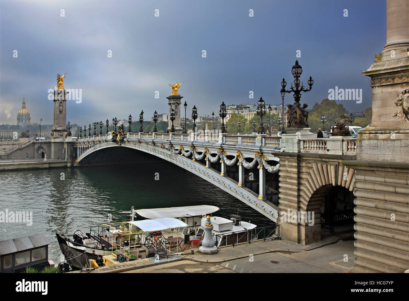 Pont Alexandre III and Seine river, Paris, France Stock Photo - Alamy