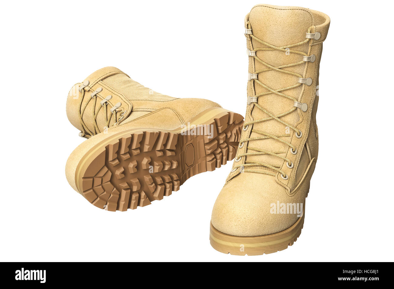 Military shoes soldier uniform, beige Stock Photo Alamy