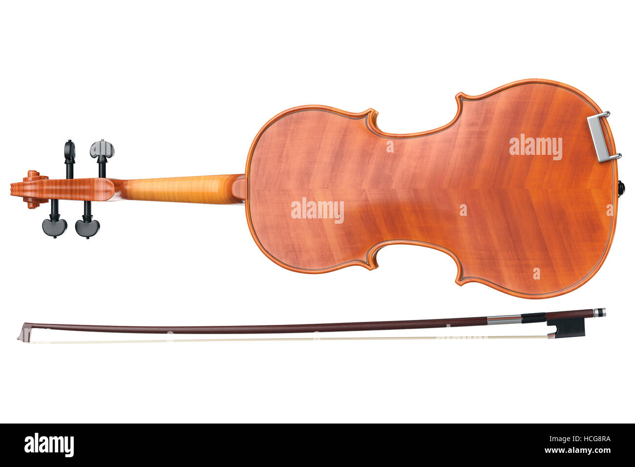 Violin stringed instrument, bottom view Stock Photo Alamy