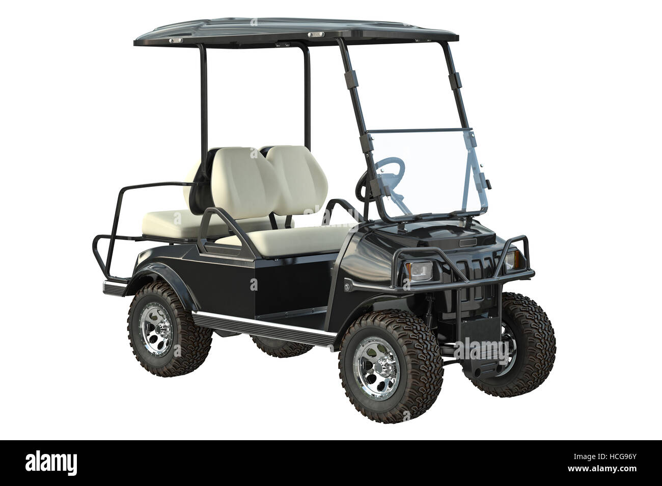 Golf car black Stock Photo