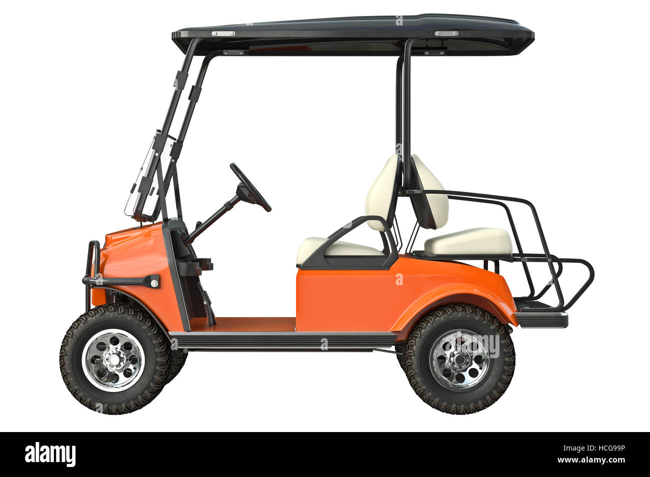 Golf car electric, side view Stock Photo Alamy