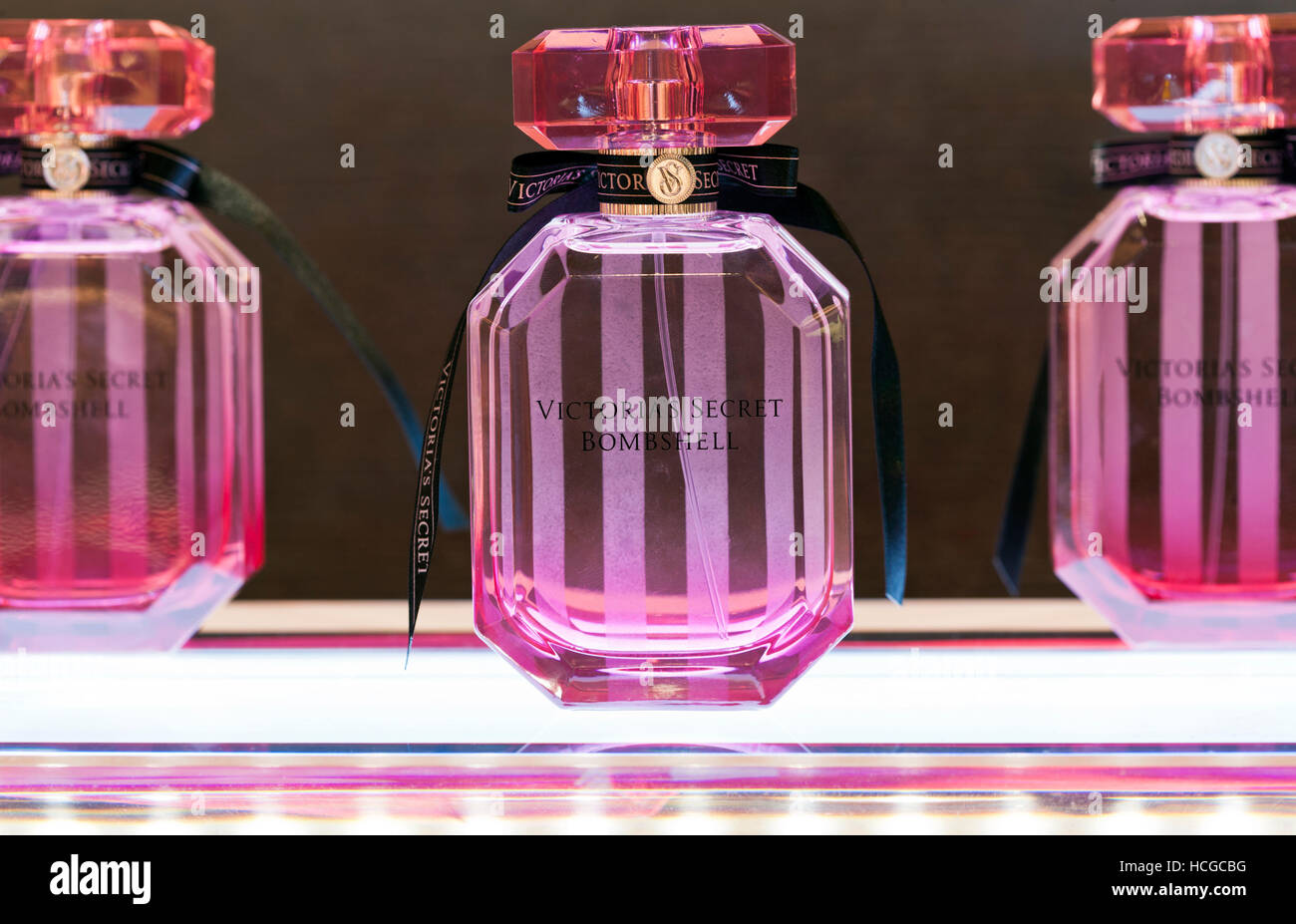 close up of perfume bottle Stock Photo