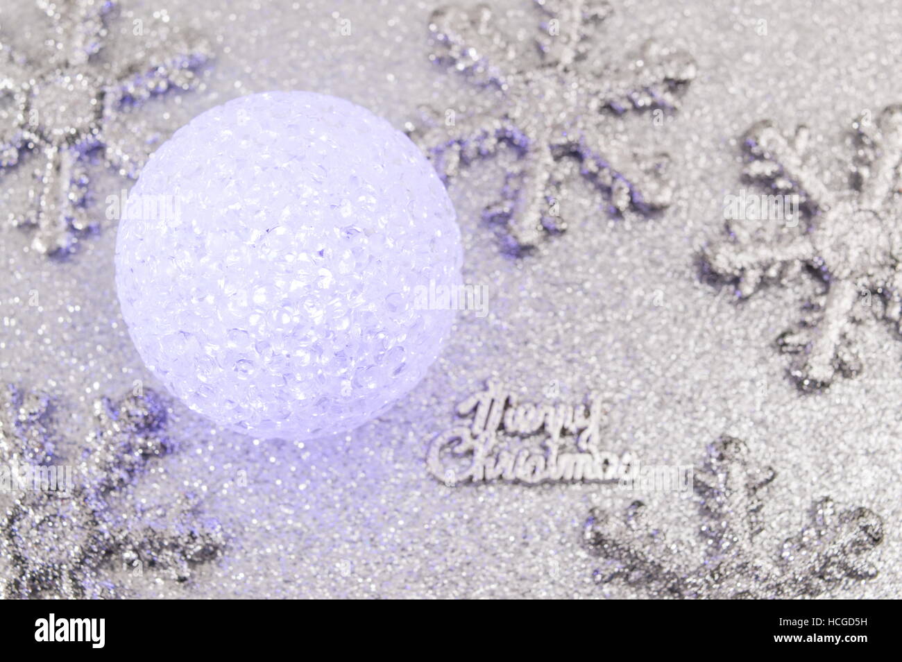 Christmas ball ornament with snowflake decoration Stock Photo - Alamy