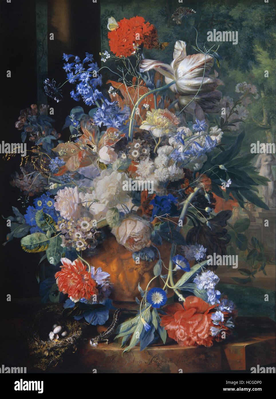 Jan Van Huysum Bouquet of flowers Stock Photo Alamy