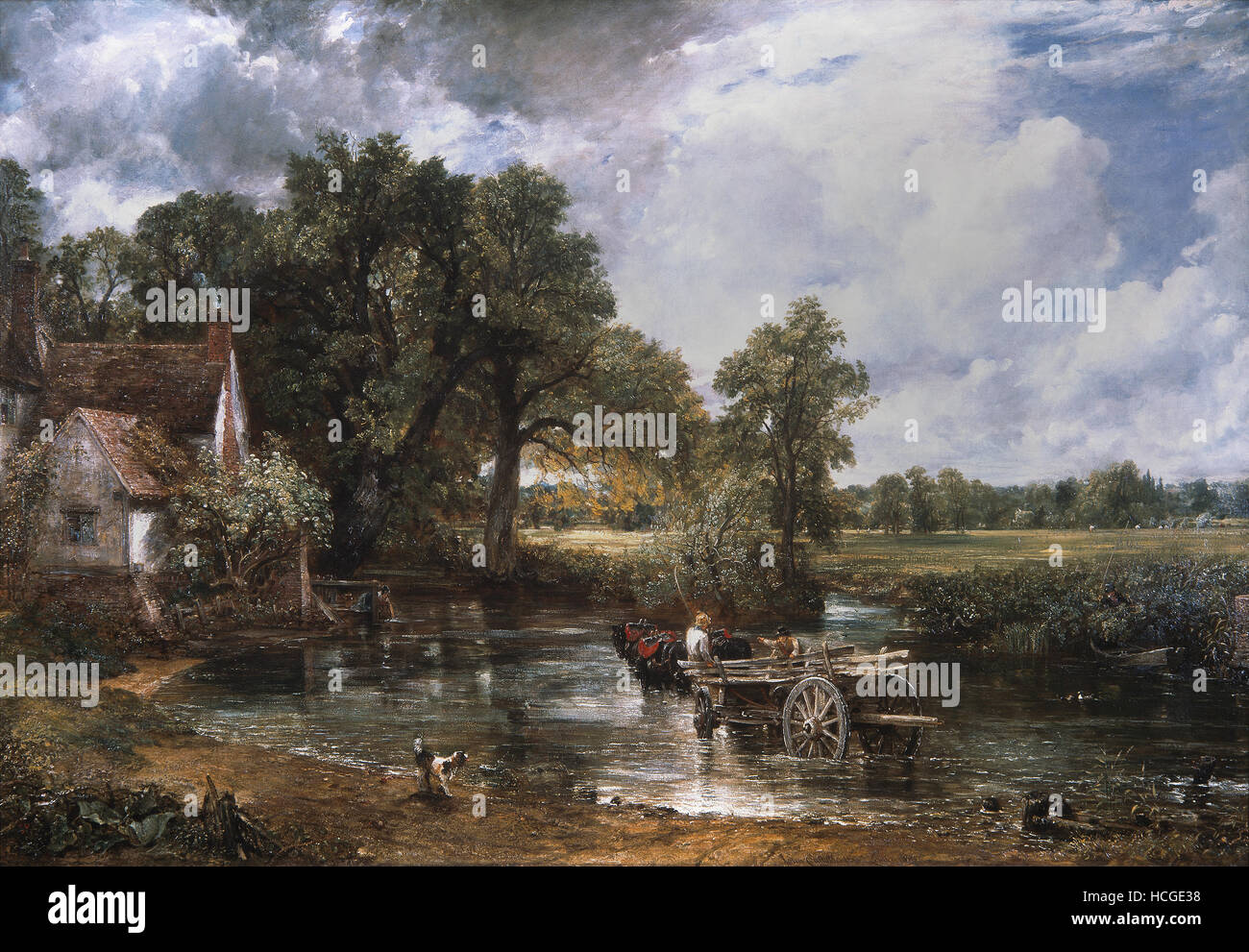 John Constable - The Hay Wain - A cart in Flatford Mill - 1821 Stock Photo