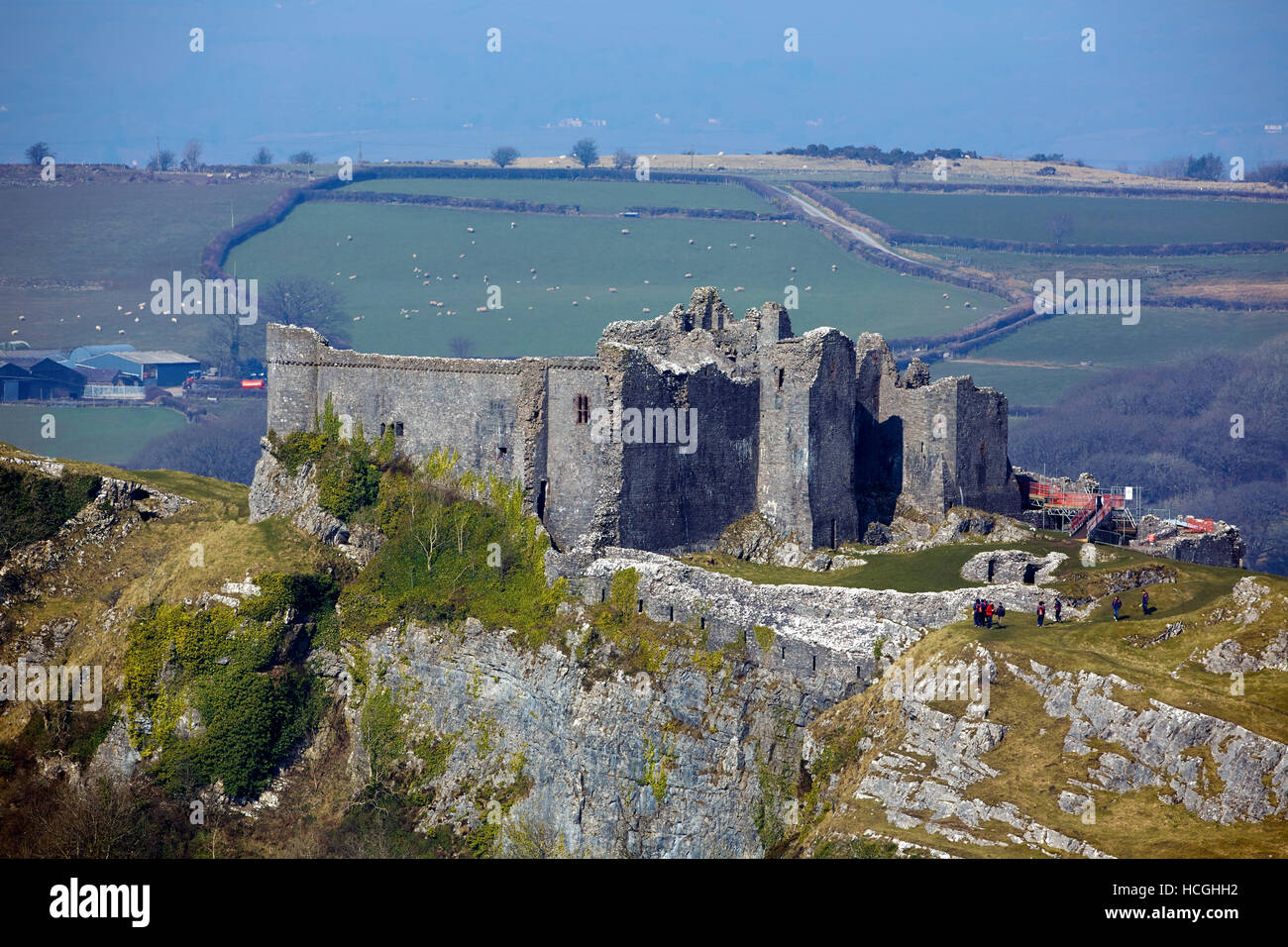 Carreg Cennen Castle, Carmarthenshire, Wales, UK Stock Photo