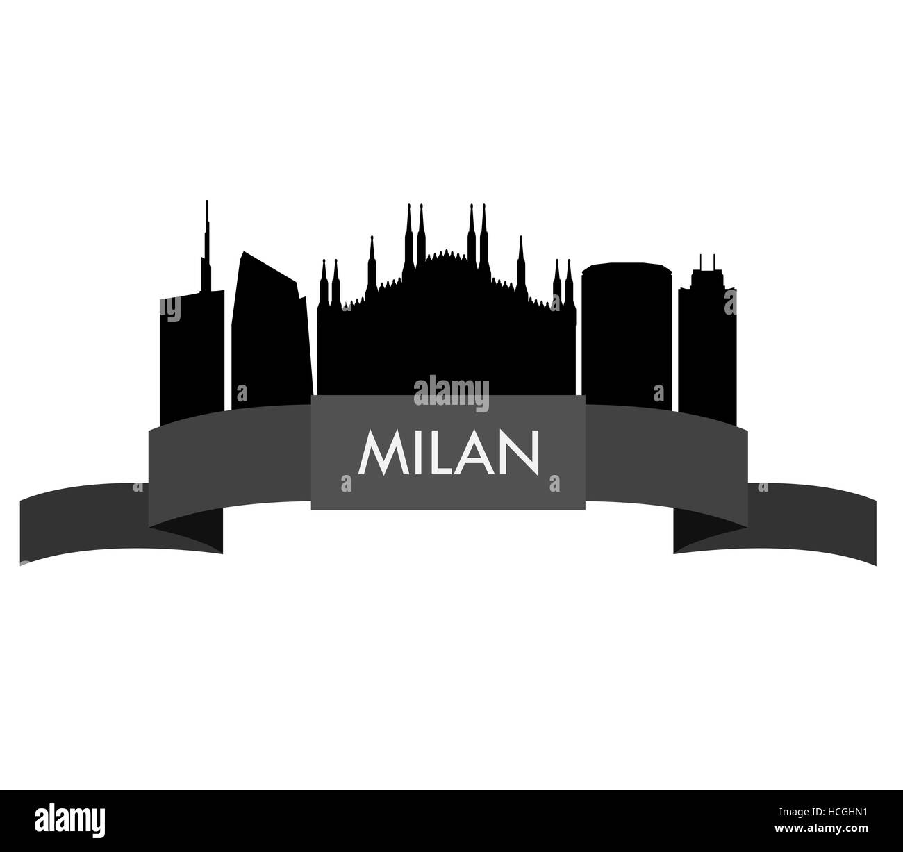 milan skyline Stock Photo