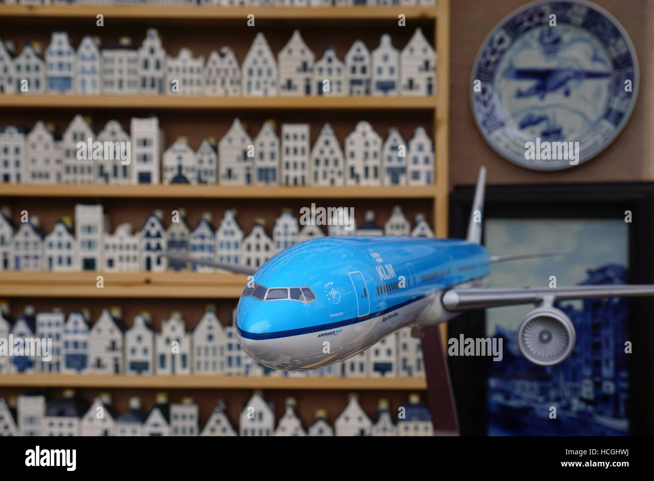 A store selling collectible KLM amenities miniature Delft porcelain